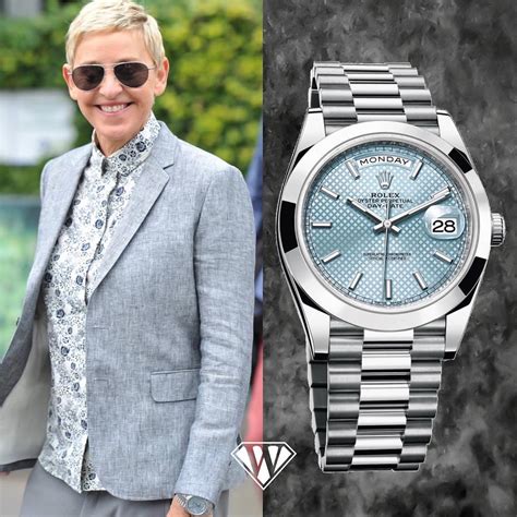 ellen rolex collection|ellen day date rolex.